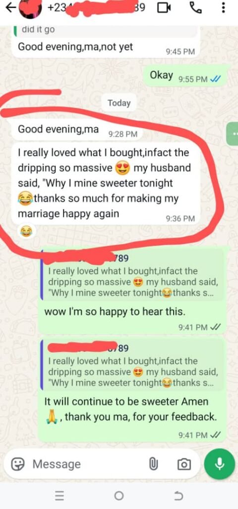 WhatsApp customer message